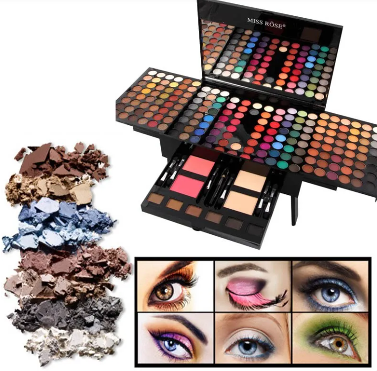 Set de Sombras y Rubor de 180 Colores